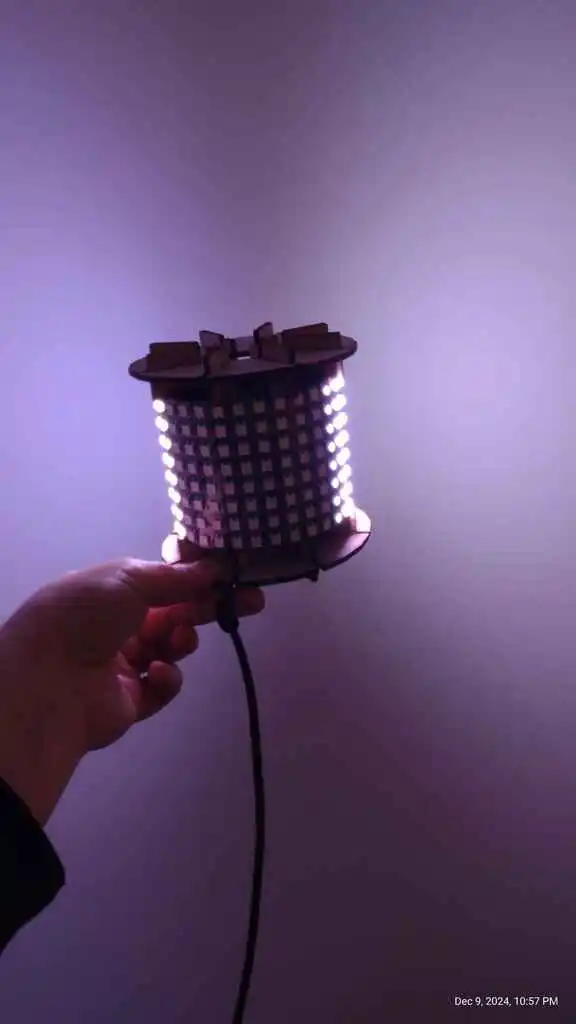 picture of circular LED light contraption